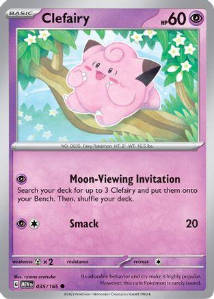 Clefairy 035/165 - Reverse Holofoil SV Scarlet & Violet 151 - Common