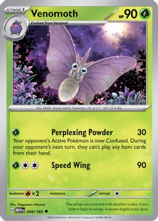 Venomoth 049/165 SV Scarlet & Violet 151 - Uncommon
