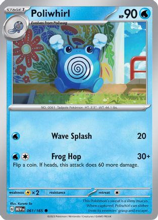 Poliwhirl 061/165 - Reverse Holofoil SV Scarlet & Violet 151 - Common