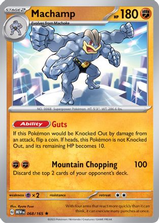 Machamp 068/165 - Reverse Holofoil SV Scarlet & Violet 151 - Rare