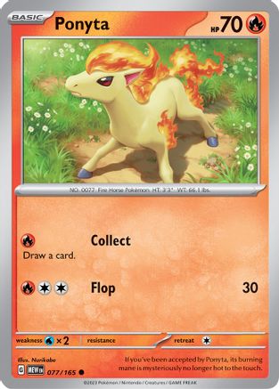 Ponyta 077/165 - Reverse Holofoil SV Scarlet & Violet 151 - Common