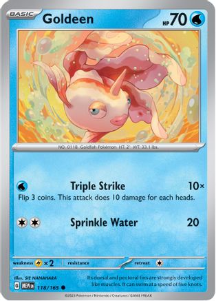 Goldeen 118/165 - Reverse Holofoil SV Scarlet & Violet 151 - Common