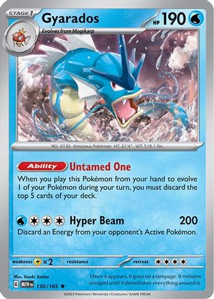 Gyarados 130/165 - Holofoil SV Scarlet & Violet 151 - Rare