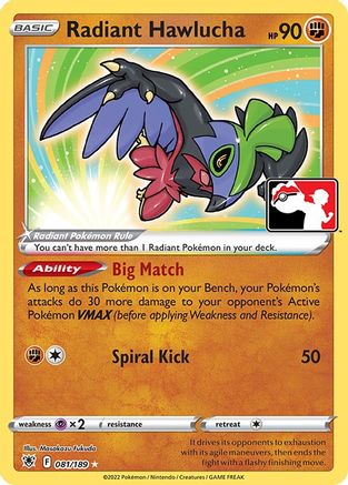 Radiant Hawlucha 081 - Holofoil Prize Pack Series Cards - Radiant Rare