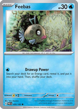 Feebas 035/182 - Reverse Holofoil SV04 Paradox Rift - Common