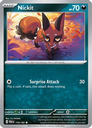 Nickit 119/182 - Reverse Holofoil SV04 Paradox Rift - Common