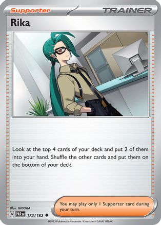 Rika 172/182 - Reverse Holofoil SV04 Paradox Rift - Uncommon
