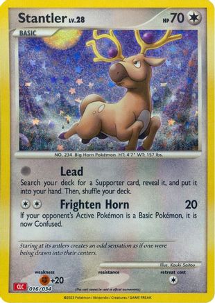 Stantler 016/034 - Holofoil Trading Card Game Classic - Classic Collection