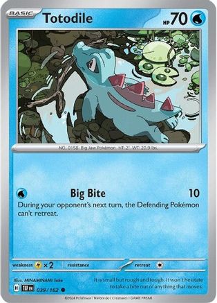 Totodile 039/162 - Reverse Holofoil SV05 Temporal Forces - Common