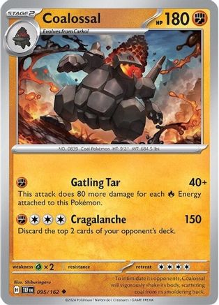 Coalossal 095/162 - Reverse Holofoil SV05 Temporal Forces - Uncommon