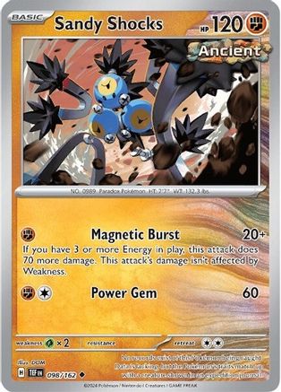 Sandy Shocks 098/162 - Reverse Holofoil SV05 Temporal Forces - Uncommon