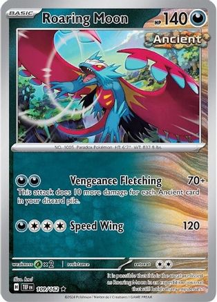 Roaring Moon 109/162 - Reverse Holofoil SV05 Temporal Forces - Rare