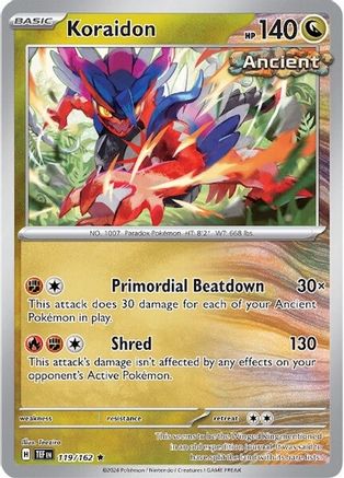 Koraidon 119/162 - Holofoil SV05 Temporal Forces - Rare
