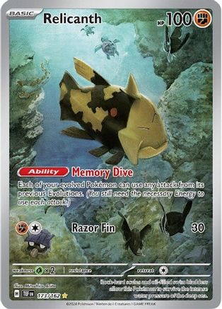 Relicanth 173/162 - Holofoil SV05 Temporal Forces - Illustration Rare