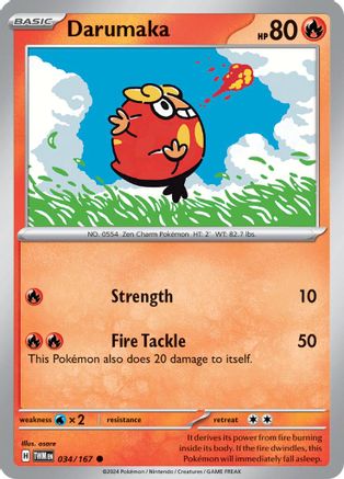 Darumaka 034/167 - Reverse Holofoil SV06 Twilight Masquerade - Common