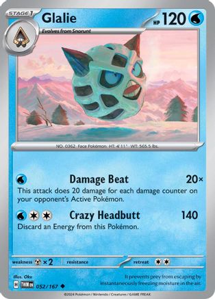Glalie 052/167 SV06 Twilight Masquerade - Uncommon