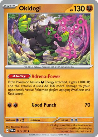 Okidogi 111/167 - Reverse Holofoil SV06 Twilight Masquerade - Rare