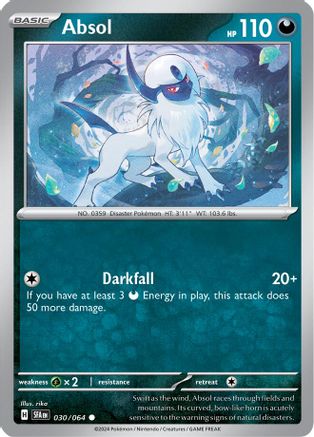 Absol 030/064 - Reverse Holofoil SV Shrouded Fable - Common