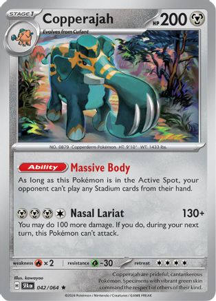 Copperajah 042/064 - Reverse Holofoil SV Shrouded Fable - Rare