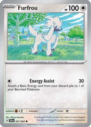 Furfrou 051/064 - Reverse Holofoil SV Shrouded Fable - Common