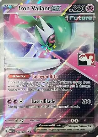 Iron Valiant ex 089/182 - Holofoil Prize Pack Series Cards - Double Rare