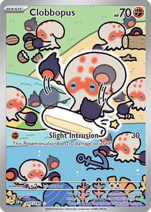 Clobbopus 207/191 - Holofoil SV08 Surging Sparks - Illustration Rare