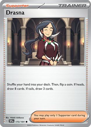 Drasna 173/191 - Reverse Holofoil SV08 Surging Sparks - Common