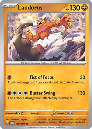 Landorus 110/191 - Holofoil SV08 Surging Sparks - Rare