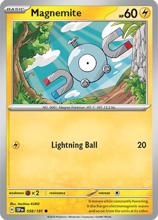 Magnemite 058/191 - Reverse Holofoil SV08 Surging Sparks - Common