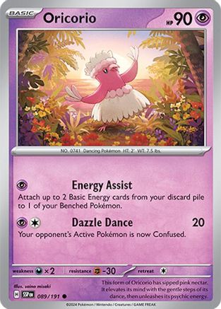 Oricorio 089/191 - Reverse Holofoil SV08 Surging Sparks - Common