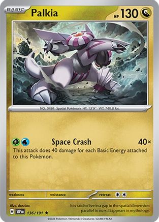 Palkia 136/191 - Holofoil SV08 Surging Sparks - Rare