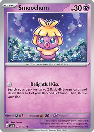 Smoochum 075/191 - Reverse Holofoil SV08 Surging Sparks - Common