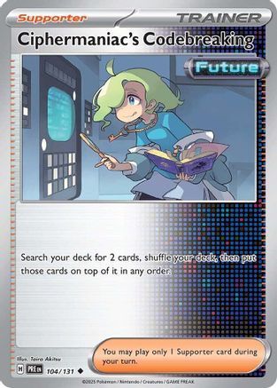 Ciphermaniac's Codebreaking 104/131 - Reverse Holofoil SV Prismatic Evolutions - Uncommon