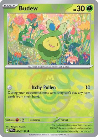 Budew (Master Ball Pattern) 004/131 - Holofoil SV Prismatic Evolutions - Common