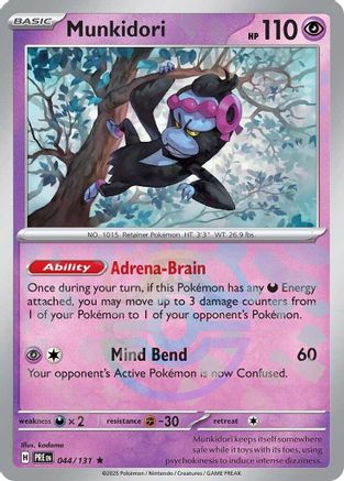 Munkidori (Master Ball Pattern) 044/131 - Holofoil SV Prismatic Evolutions - Rare