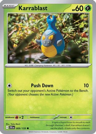 Karrablast 009/159 - Reverse Holofoil SV09 Journey Together - Common