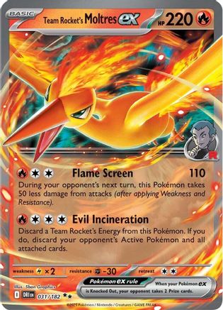 Team Rocket's Moltres ex 031/182 - Holofoil SV10 Destined Rivals - Double Rare