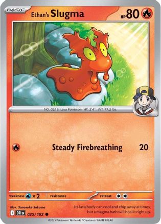 Ethan's Slugma 035/182 - Reverse Holofoil SV10 Destined Rivals - Common