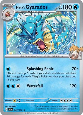 Misty's Gyarados 049/182 - Reverse Holofoil SV10 Destined Rivals - Rare