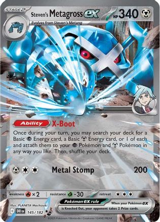 Steven's Metagross ex 145/182 - Holofoil SV10 Destined Rivals - Double Rare