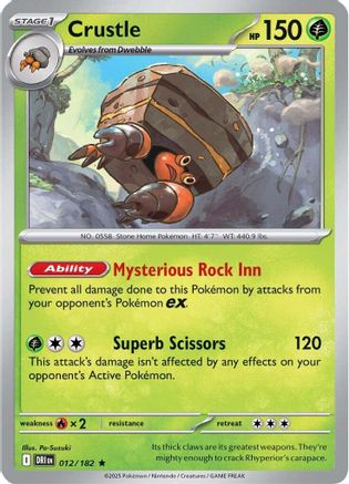 Crustle 012/182 - Holofoil SV10 Destined Rivals - Rare