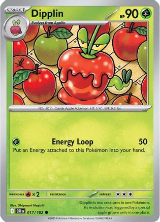 Dipplin 017/182 - Reverse Holofoil SV10 Destined Rivals - Common