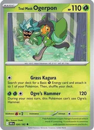 Teal Mask Ogerpon 026/182 SV10 Destined Rivals - Uncommon