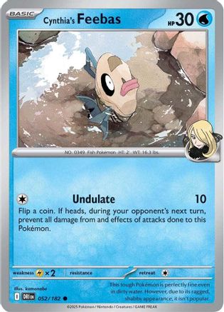 Cynthia's Feebas 052/182 - Reverse Holofoil SV10 Destined Rivals - Common