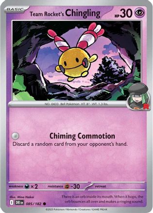 Team Rocket's Chingling 085/182 - Reverse Holofoil SV10 Destined Rivals - Common
