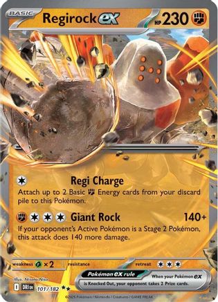 Regirock ex 101/182 - Holofoil SV10 Destined Rivals - Double Rare