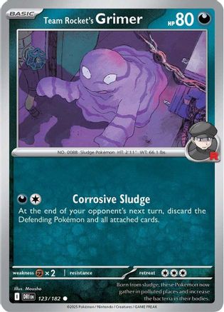 Team Rocket's Grimer 123/182 - Reverse Holofoil SV10 Destined Rivals - Common