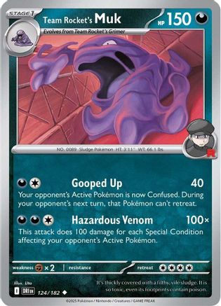 Team Rocket's Muk 124/182 - Reverse Holofoil SV10 Destined Rivals - Uncommon