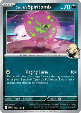 Cynthia's Spiritomb 129/182 - Reverse Holofoil SV10 Destined Rivals - Uncommon