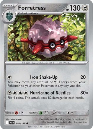 Forretress 140/182 - Reverse Holofoil SV10 Destined Rivals - Uncommon